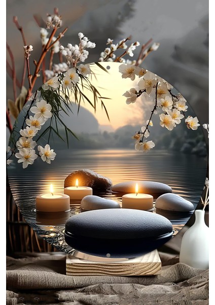 Zen & Spa Huzur Temalı Uv Baskı Mdf Duvar Süsü – 33X33 cm & 20X20 cm DT153 modelleri