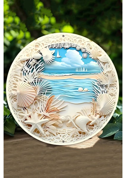 Deniz Manzaralı Uv Baskı Mdf Duvar Süsü – 33X33 cm & 20X20 cm DT159