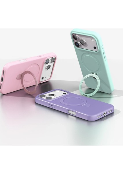 Apple iPhone 17 Pro Kılıf Mgsafe Özellikli Standlı Kapak Azn-Regal modelleri