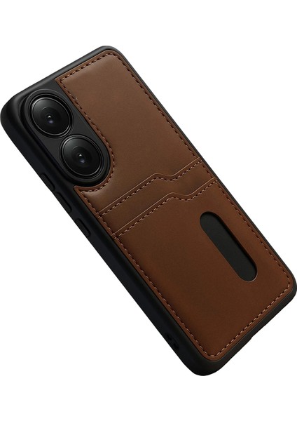 Oppo A38 Kılıf Kartlıklı Deri Görünüm Silikon Azn-Sara modelleri