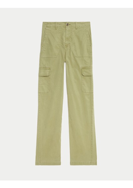 Liyosel Kargo Orta Bel Straight Fit Pantolon