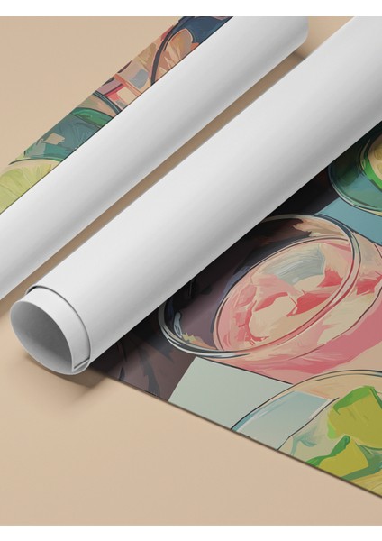 Çerçevesiz Poster, Limonlu Yeşil Kokteyl Içecek Tasarımı, Mutfak Dekoru Poster No: 113298 fırsatları