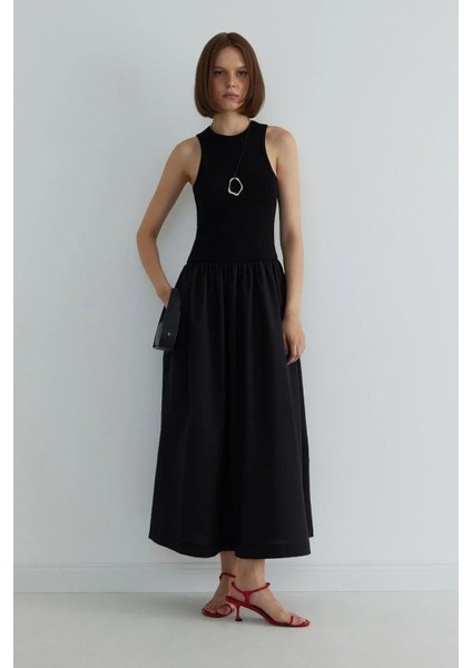 Siyah Holy Maxi Elbise