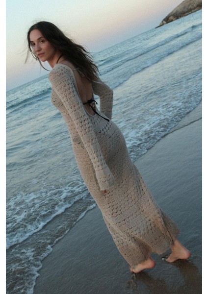 Bej Claire Ajurlu Elbise indirimleri