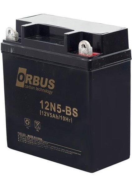 12V 5AH Elektrikli Karbon Bisiklet Aküsü 12N5-BS