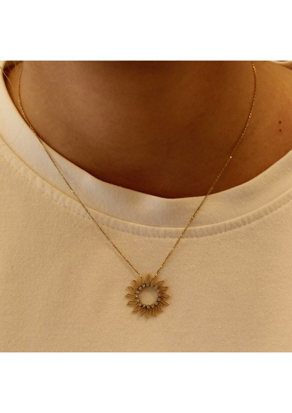 14 Ayar Altın Güneş Kolye fiyatları