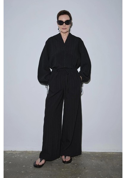 Siyah Alba Culotte Pantolon