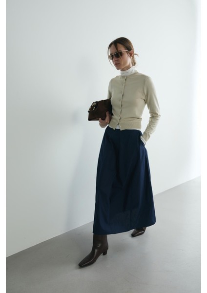 Lacivert Lade Balon Etek