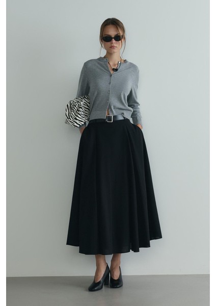 Siyah Liza Kemerli Etek fiyatları