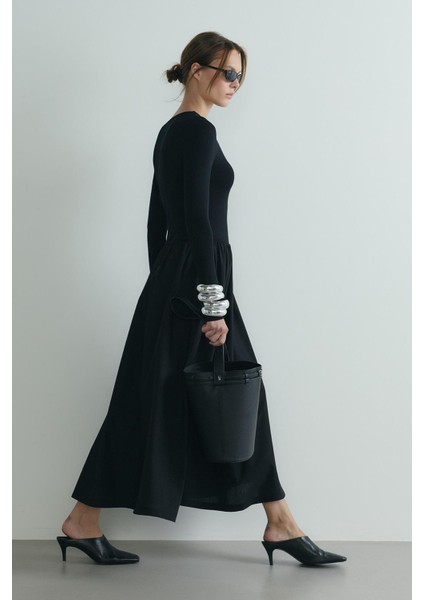 Siyah Harper Kontrast Elbise fırsatları