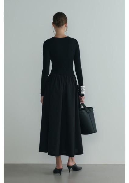 Siyah Harper Kontrast Elbise indirimleri