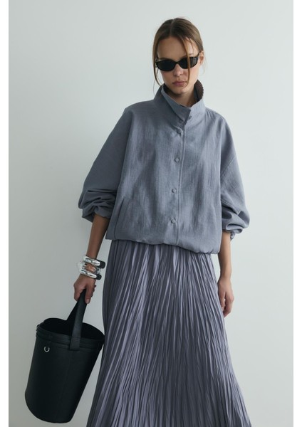 Gri Donette Piliseli Etek indirimleri