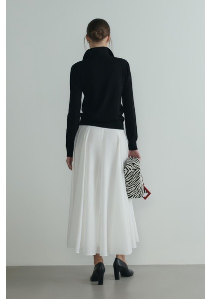 Beyaz Liza Kemerli Etek fırsatları