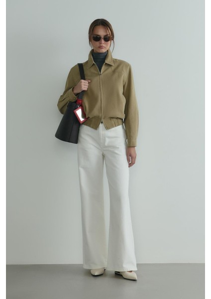 Haki Alden Yıkamalı Ceket modelleri