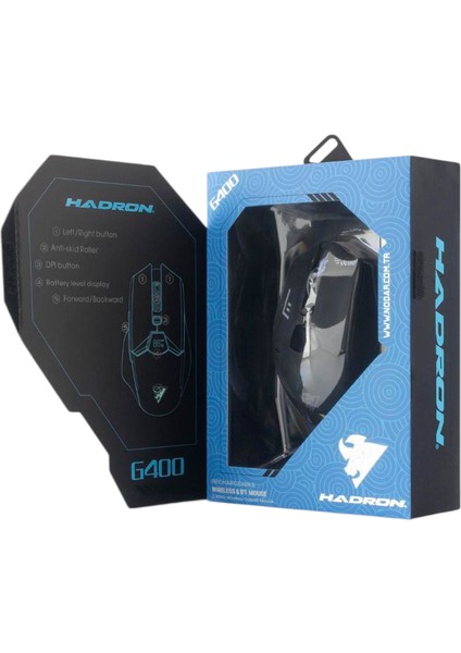 G400 Bluetooth Oyuncu Mouse Type-C Port Şarjlı + LED Ekran Rgb 1600DPI Sessiz Siyah fiyatları