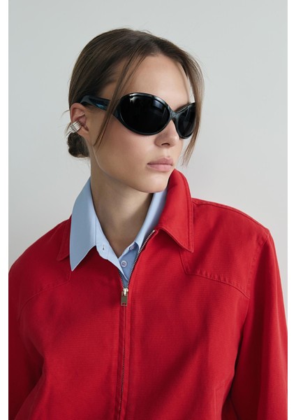 Kırmızı Alden Yıkamalı Ceket modelleri