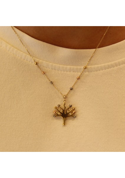 14 Ayar Altın Hayat Ağacı Kolye fiyatları