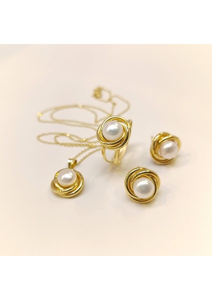 Olimpiyat İnci Taşlı Set Takım 14 Ayar Altın HD VİDEOLU 14777 fiyatları