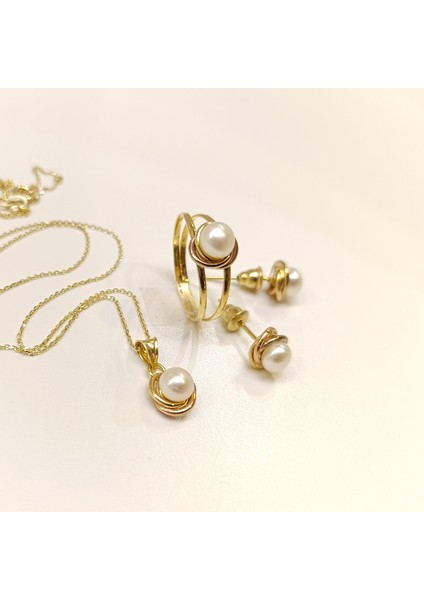 Olimpiyat İnci Taşlı Set Takım 14 Ayar Altın HD VİDEOLU 14781 fiyatları