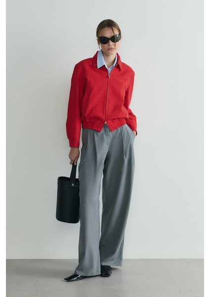 Gri Lina Pileli Pantolon fiyatları