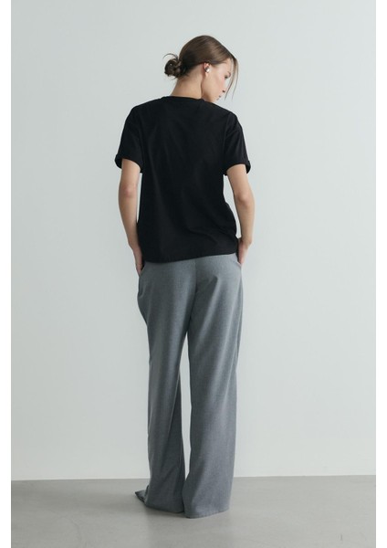 Gri Lina Pileli Pantolon fırsatları