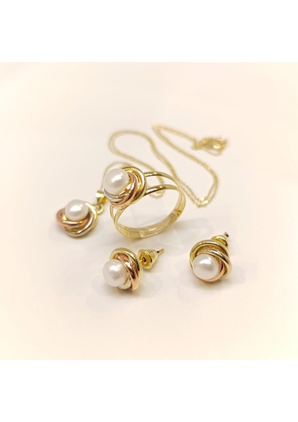 Olimpiyat İnci Taşlı Set Takım 14 Ayar Altın HD VİDEOLU 14779 fiyatları