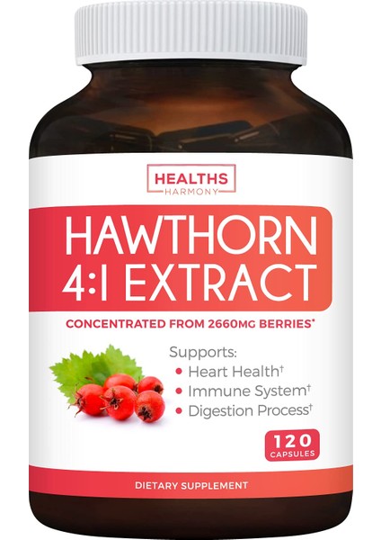 Hawthorn Berry 4:1 Extract Concentrated From 2660 Mg Berries Organık Alıç Meyvesi