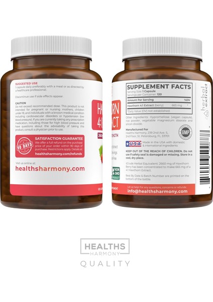 Hawthorn Berry 4:1 Extract Concentrated From 2660 Mg Berries Organık Alıç Meyvesi