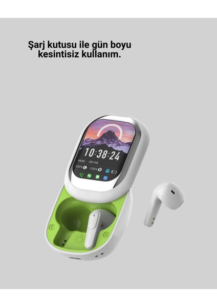 Kayar Kapaklı Şarj Kutusu ve Dokunmatik Ekranlı Bluetooth Stereo Kulaklık modelleri