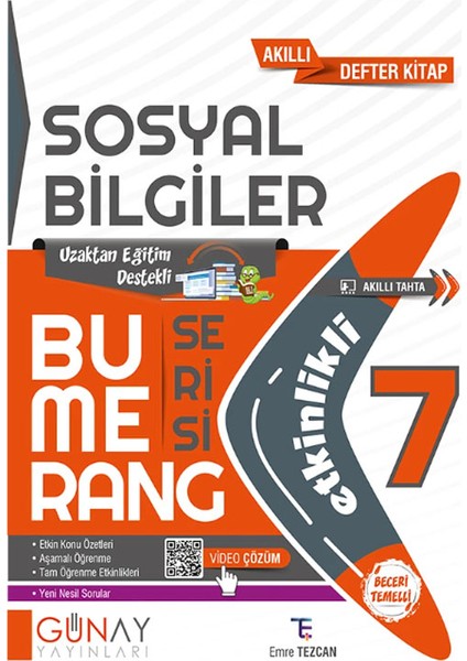 7. Sınıf Bumerang Etkinlikli Konu Özetli Sosyal Bilgiler 2025-2026 Güncel Basım