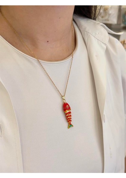 Balık Kolye - Kırmızı