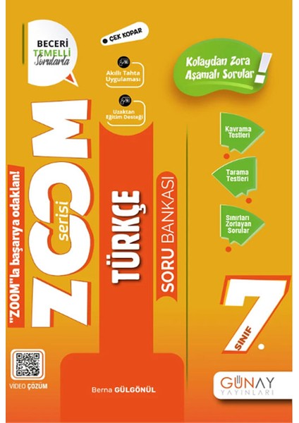 7. Sınıf Zoom Serisi Türkçe Soru Bankası 2025-2026 Güncel Basım