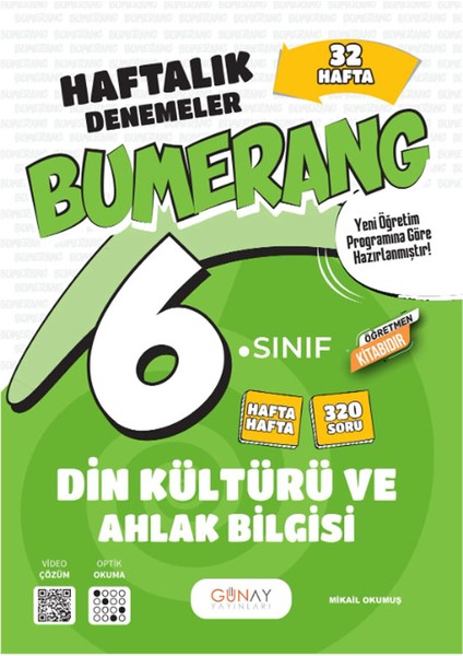 6. Sınıf Bumerang 32 Haftalık Denemeler Din Kültürü ve Ahlak Bilgisi 2025-2026 Güncel Basım