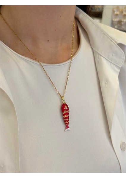 Balık Kolye - Kırmızı