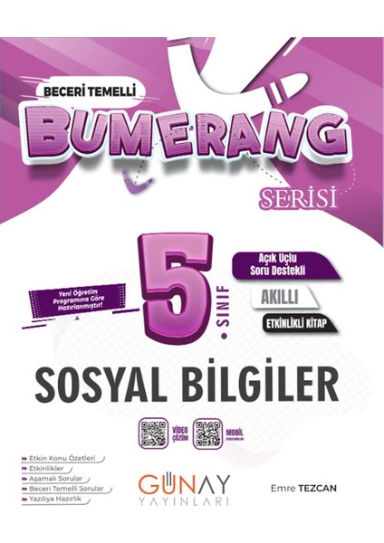 5. Sınıf Bumerang Etkinlikli Konu Özetli Sosyal Bilgiler 2025-2026 Güncel Basım