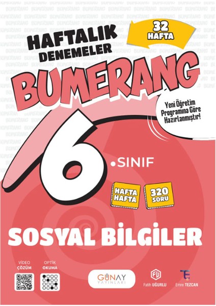 6. Sınıf Bumerang 32 Haftalık Denemeler Sosyal Bilgiler 2025-2026 Güncel Basım