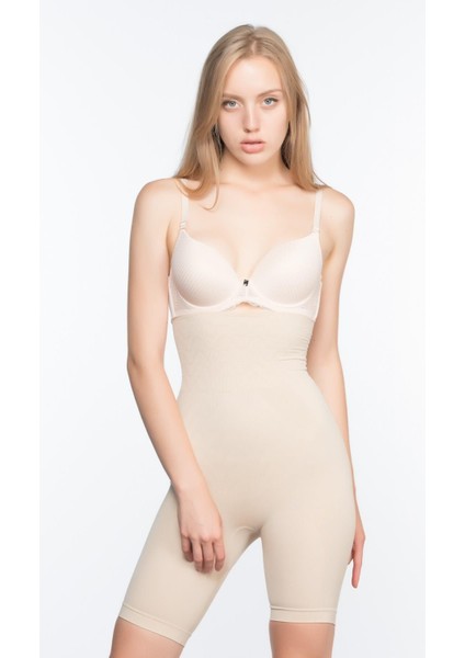 Ten Mı Emay 2074 Yüksek Bel Desenli Double Uzun Paça Korse