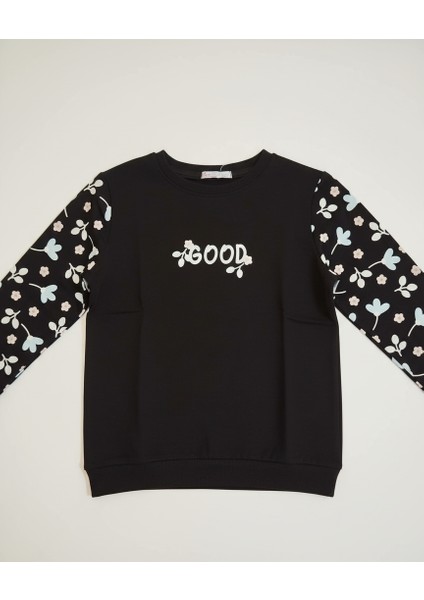 Kız Çocuk Çiçek Baskılı Sweatshirt fiyatları