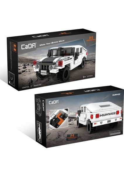 C55022W Cada Humvee Jeep Blok Seti 328 Parça-Vagon Life