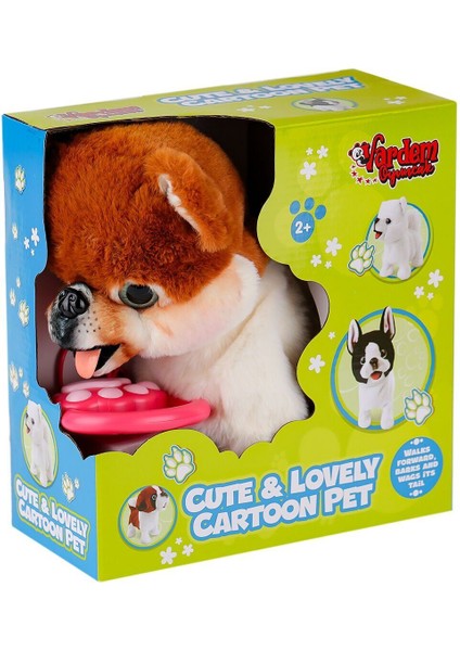 PR66699-26 Yürüyen Tasmalı Peluş Köpek