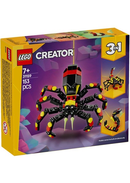 31159 LEGO Creator 3in1 - Şaşırtıcı Örümcek 153 Parça +7 Yaş
