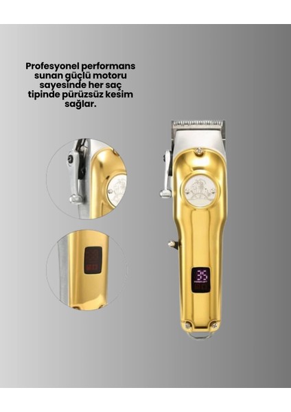 Güçlü Motorlu LCD Ekranlı Şarjlı Tıraş ve Şekillendirme Makinesi fırsatları