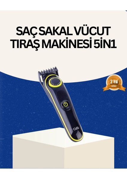Şarjlı Sessiz Çalışan Saç ve Sakal Şekillendirici Profesyonel Erkek Tıraş Makinesi