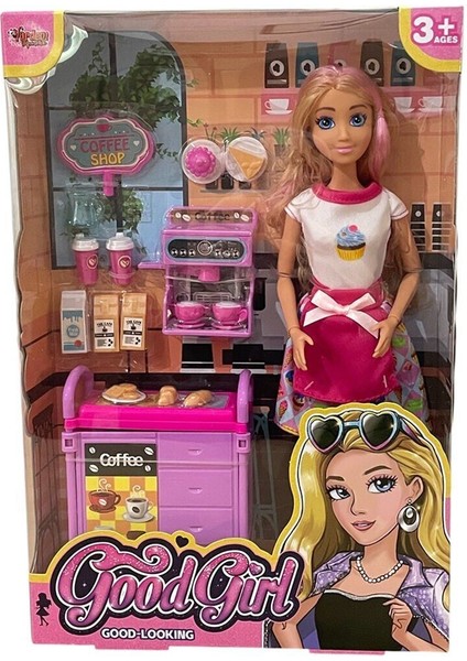 WG66748 Vardem Kutulu Kafe Işleten Bebek Set 11,5 Inç