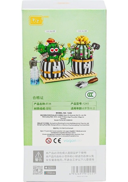 LZ1245 Loz Kaktüs Blok Seti -Vagon Life modelleri