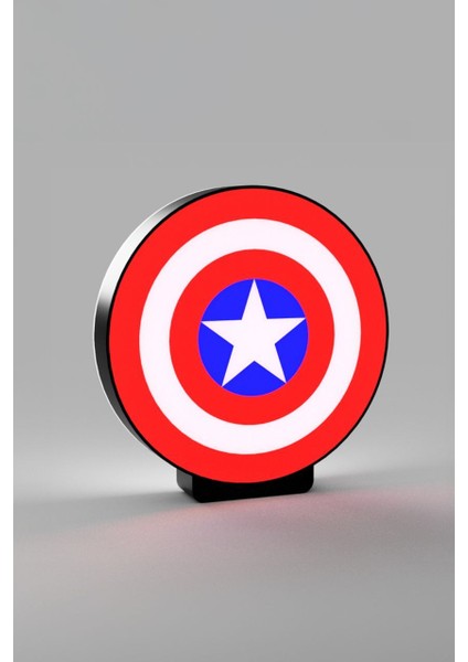 Kaptan Amerika Tasarımlı Gece Lambası Dekoratif Aydınlatma modelleri