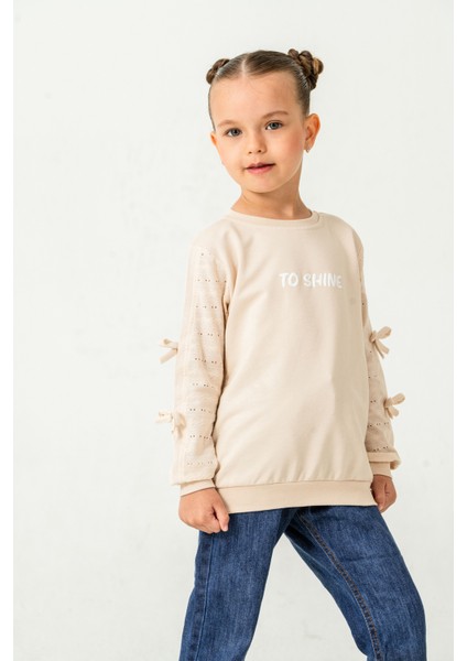 Kız Çocuk Kurdeleli Sweatshirt fiyatları