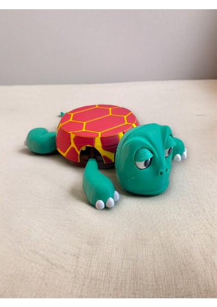 Fanatik Kaplumbağa Bardak Altlığı – Hareketli ve Eğlenceli Kupa Altlığı(Kırmızı-Sarı Çizgili) indirimleri