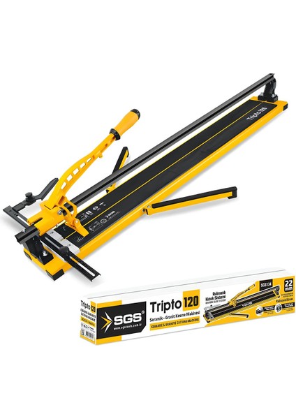 SGS134 - TRIPTO120 Seramik Granit Fayans Kesme Makinası 120CM - Lazerli Kesim - Rulmanlı