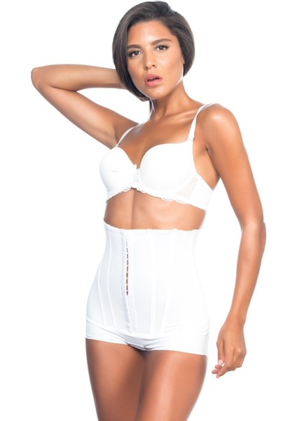 Beyaz Mı Emay 2824 Yüksek Bel Balen Agraflı Slıp Lazer Korse fiyatları